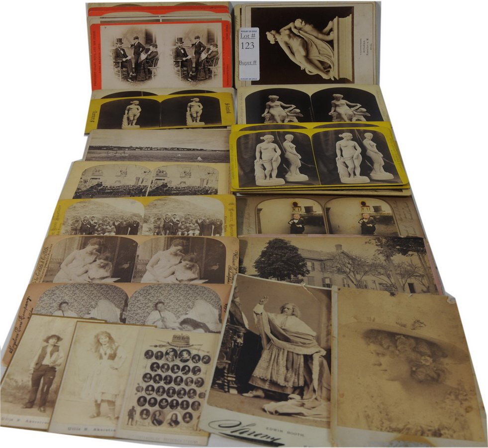 Collection of over 30 Stereo optic cards to includ: Collection of over 30 Stereo optic cards to include Native Americans, Tom Thumb,1860 Portland Maine, President Grant, Sailing in Castine Maine 1870's etc.
