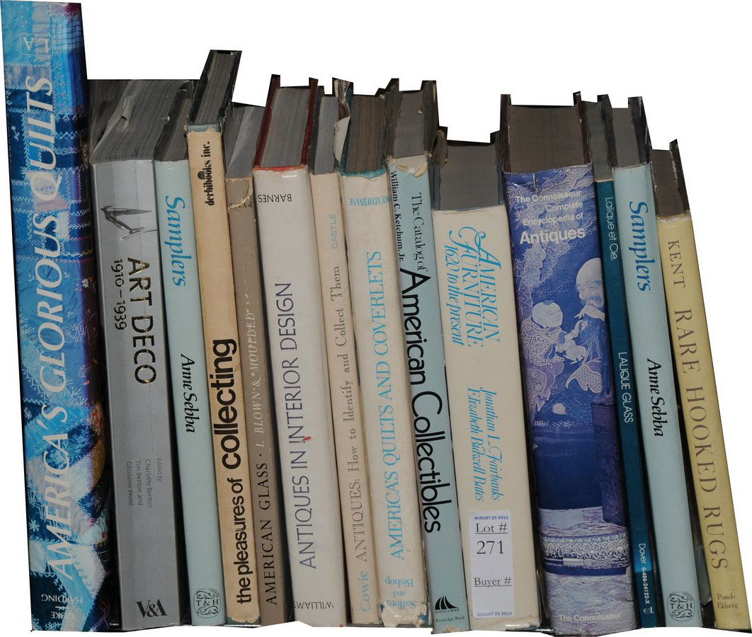 Assortment of books to include:Quilts, Samplers, L: Assortment of books to include:Quilts, Samplers, Laque Glass etc.