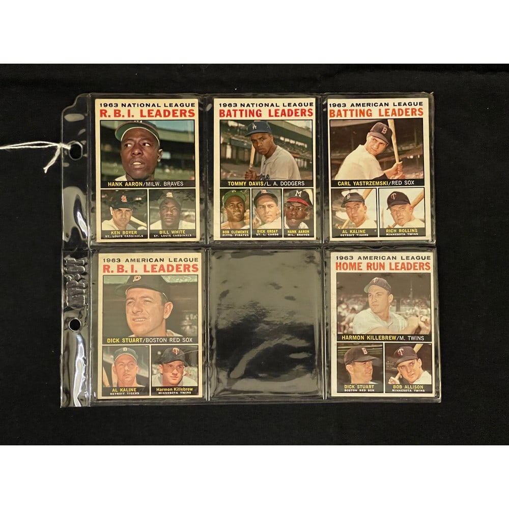 (5) 1964 Topps Baseball Leader Cards Nice: (5) 1964 Topps Baseball Leader Cards Nice