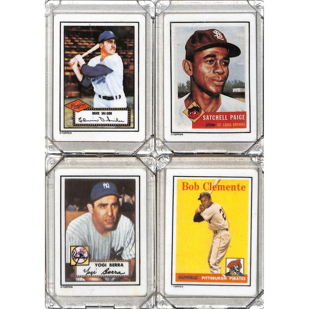 (4) 1990's Hamilton Ceramic Cards Clemente/berra: (4) 1990's Hamilton Ceramic Cards Clemente/berra