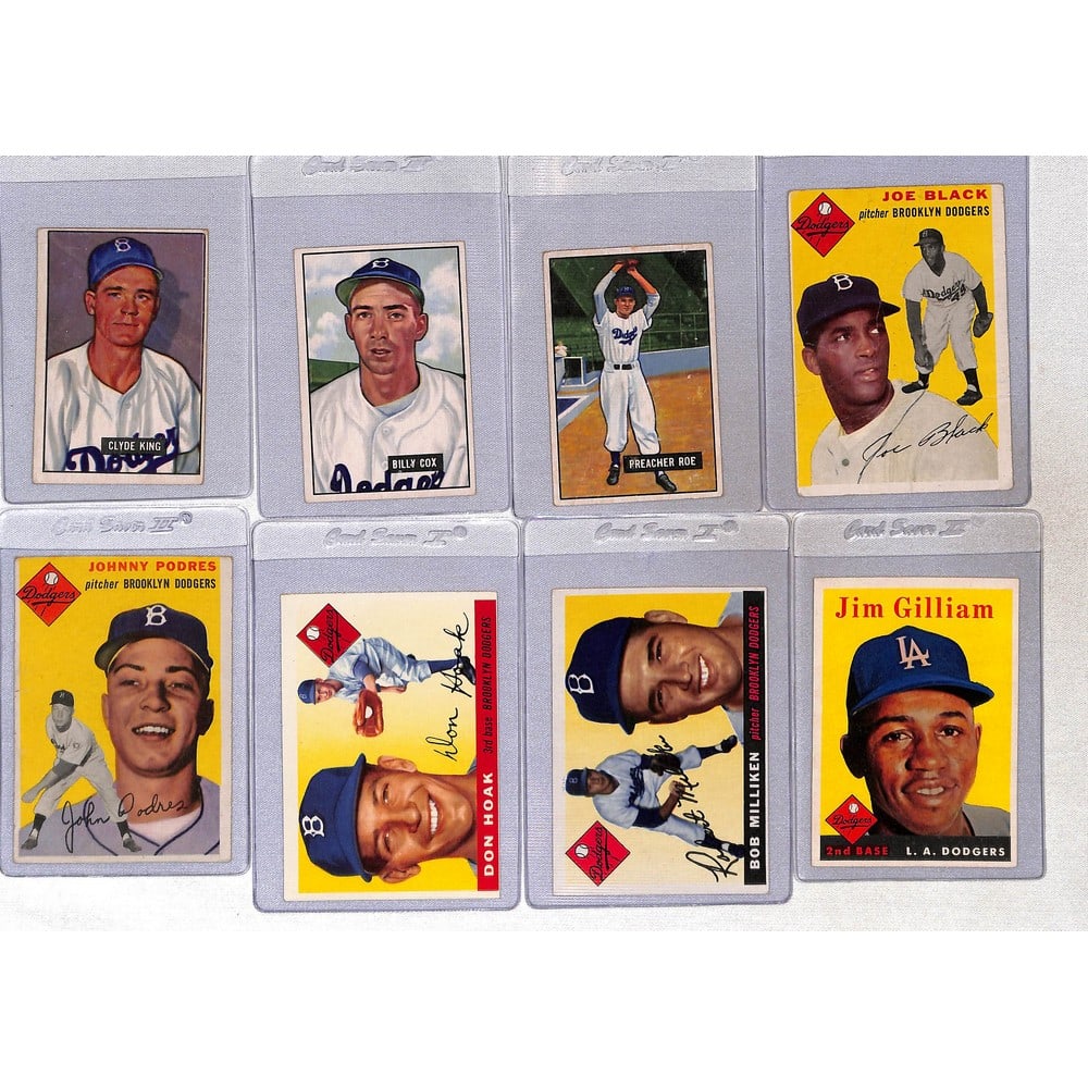 (12) 1950's Brooklyn Dodgers Cards (1 of 2)