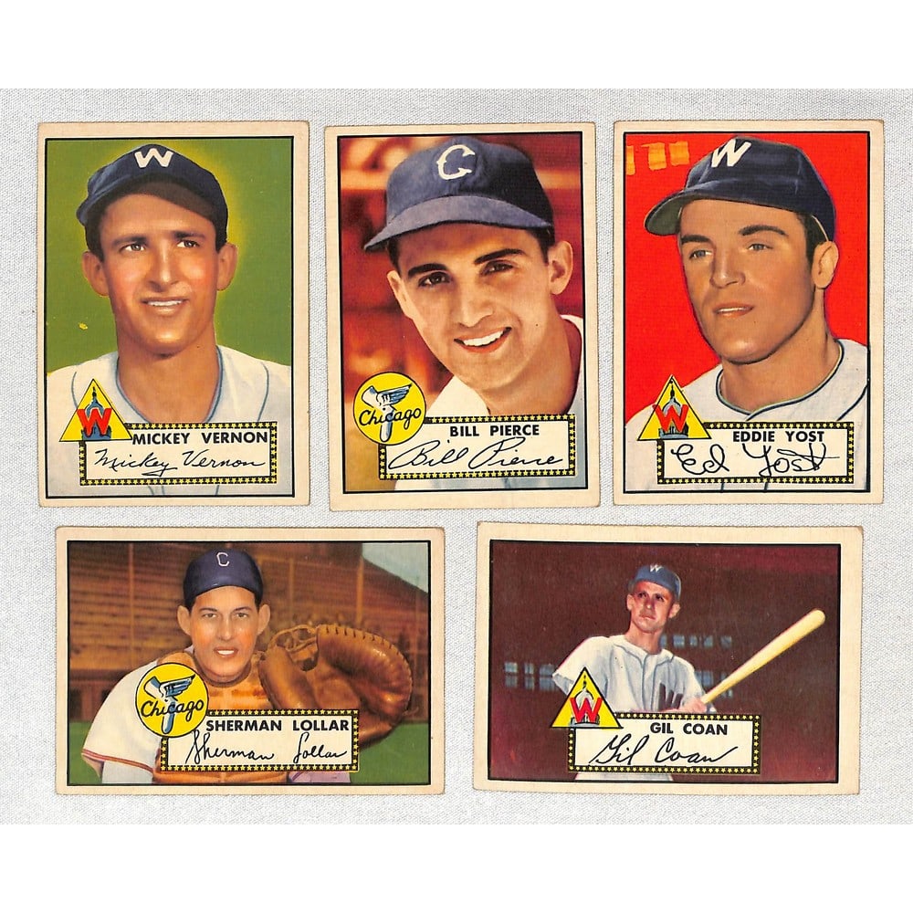(5) 1952 Topps Baseball Cards (1 of 2)