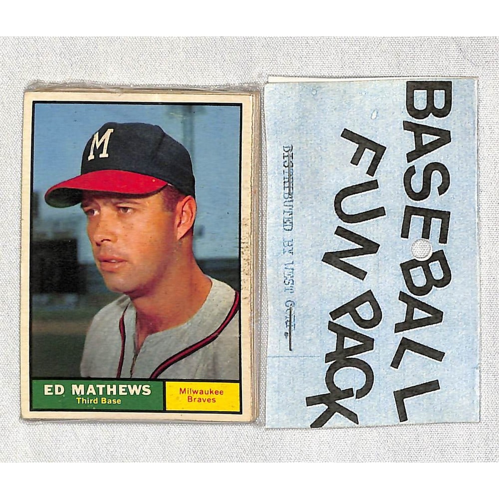 1961 Topps Baseball Cello Fun Pack 10 Cards (1 of 2)