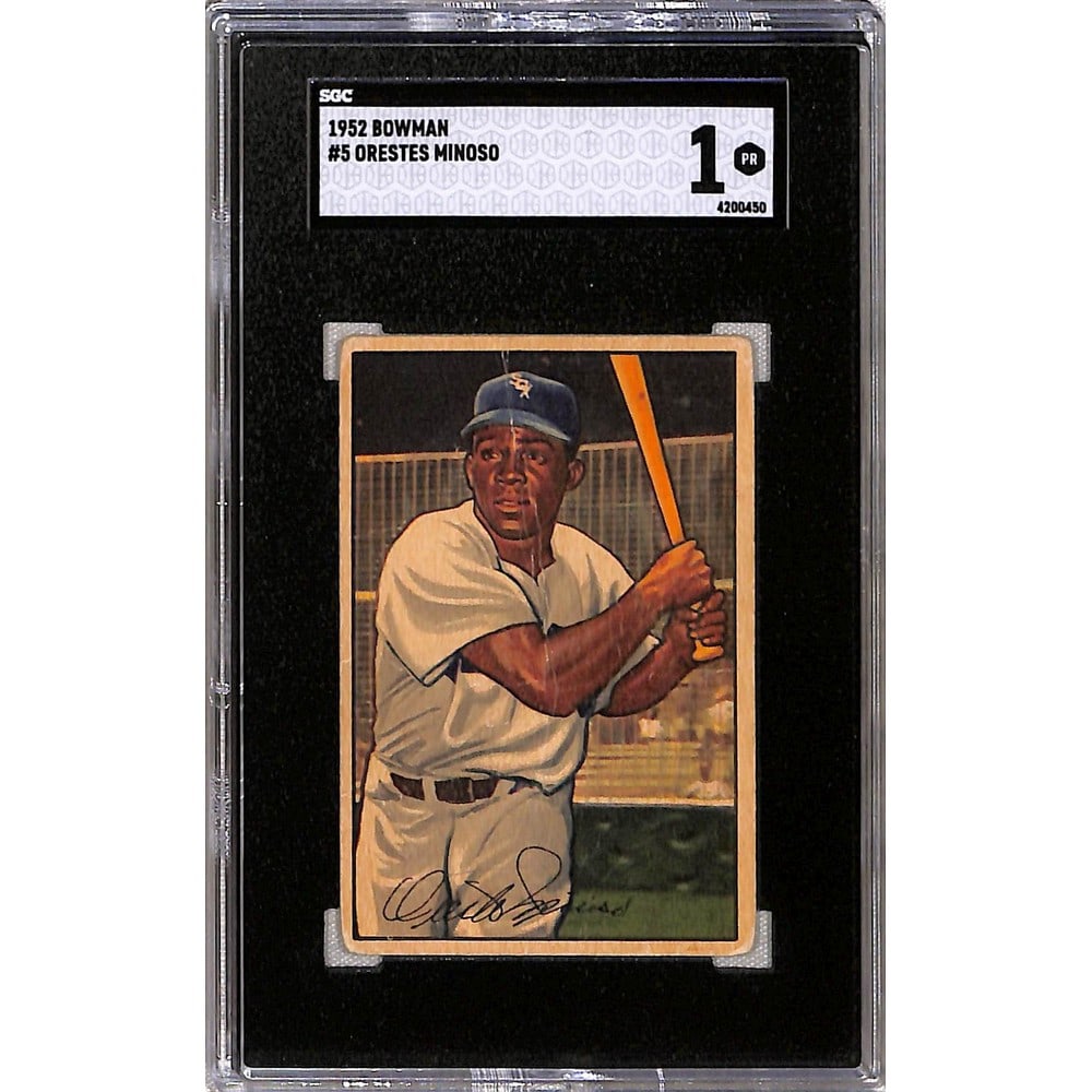 1952 Bowman Minnie Minoso Rookie Sgc 1 (1 of 2)