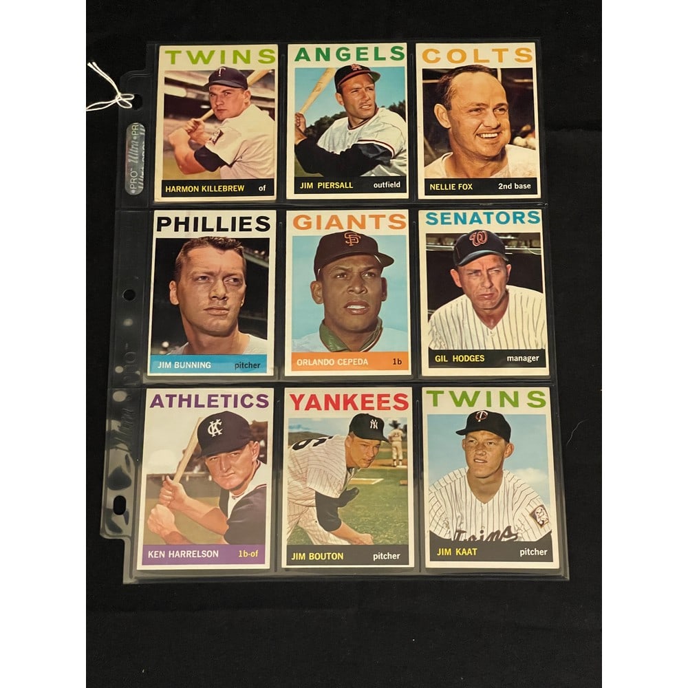 (9) 1964 Topps Baseball High Grade Stars (1 of 2)