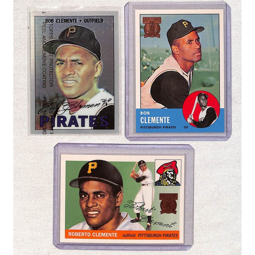 1997 Topps Roberto Clemente (3 Cards) Commem Cards (1 of 2)