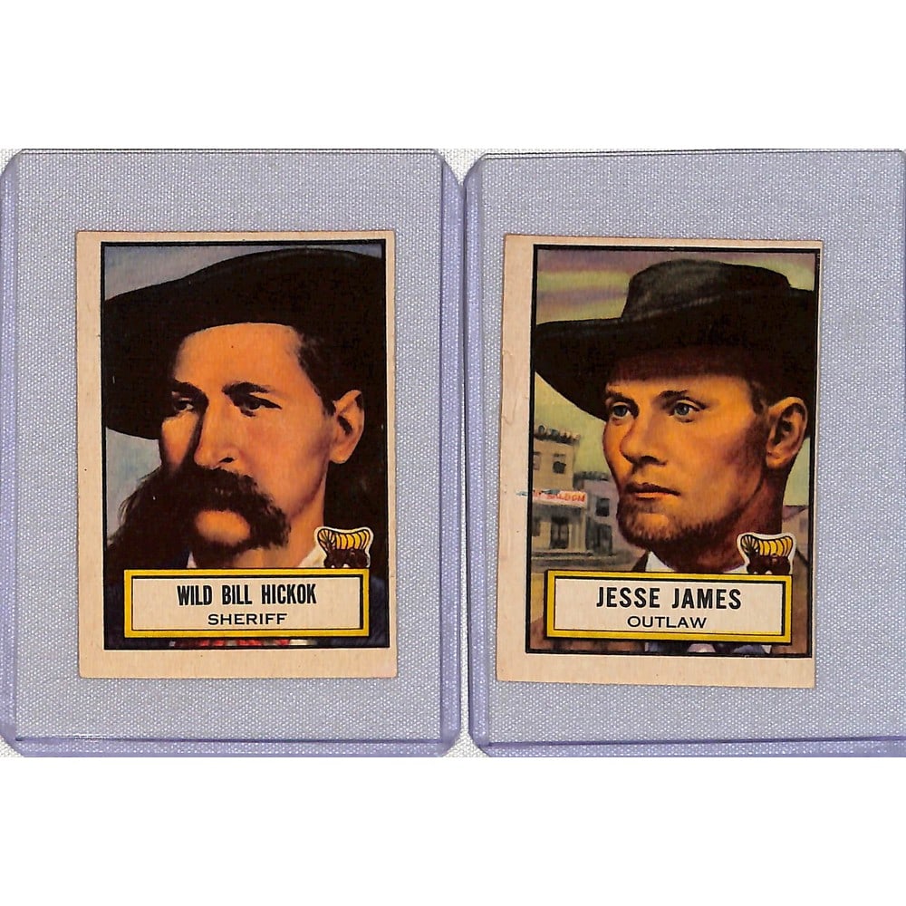 (2) 1952 Topps Look N See Jesse James/wild Bill (1 of 2)