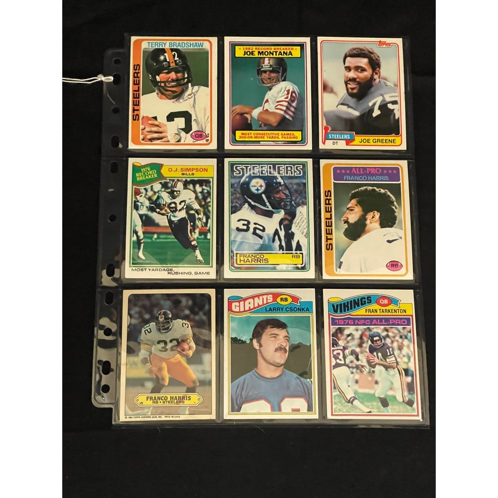 (9) 1970's-80's Football Stars/hof (1 of 2)