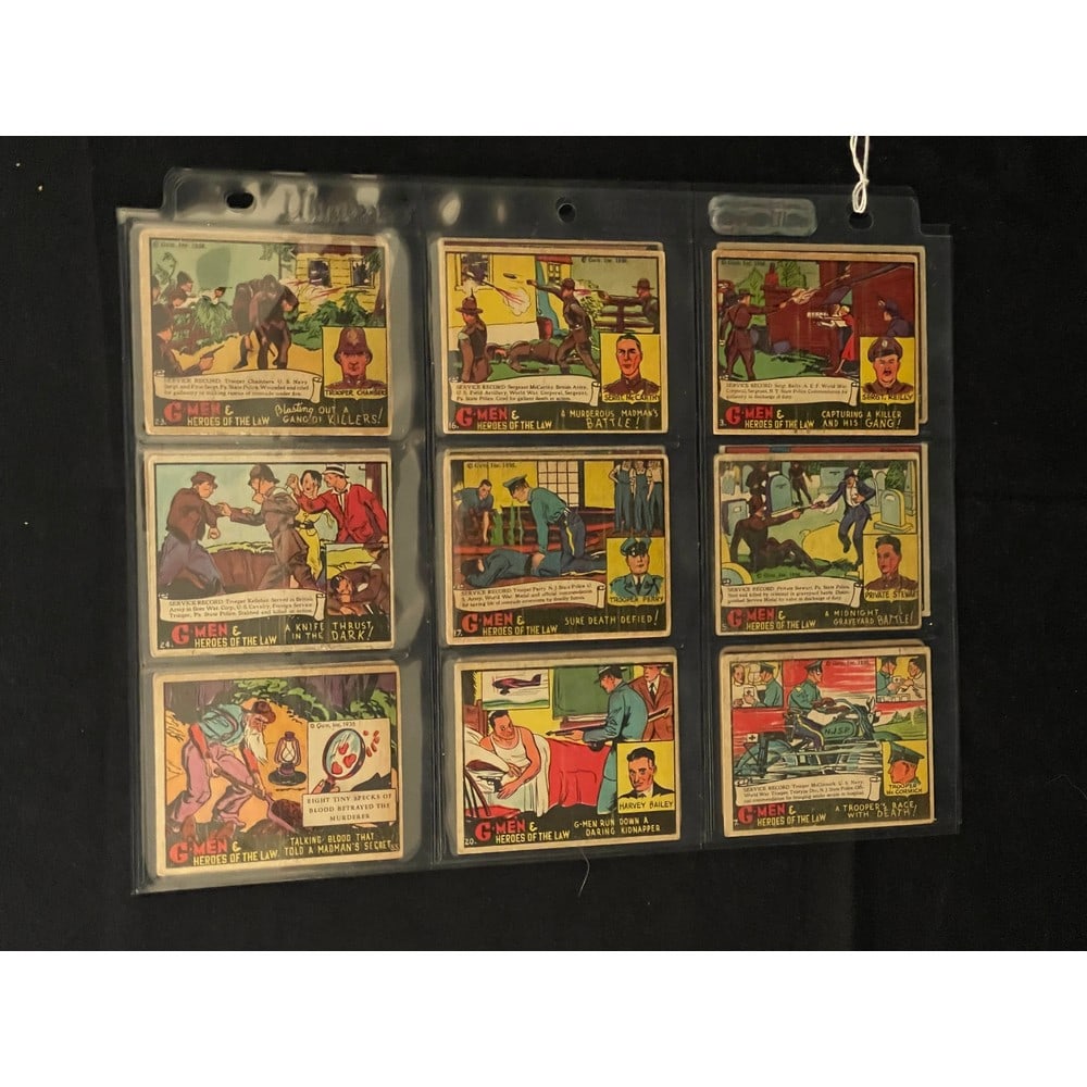 (18) Different 1936 Gum G Men Cards (1 of 4)