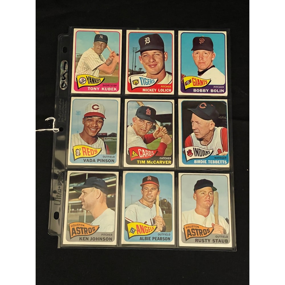 (9) 1965 Topps Baseball Stars (1 of 2)