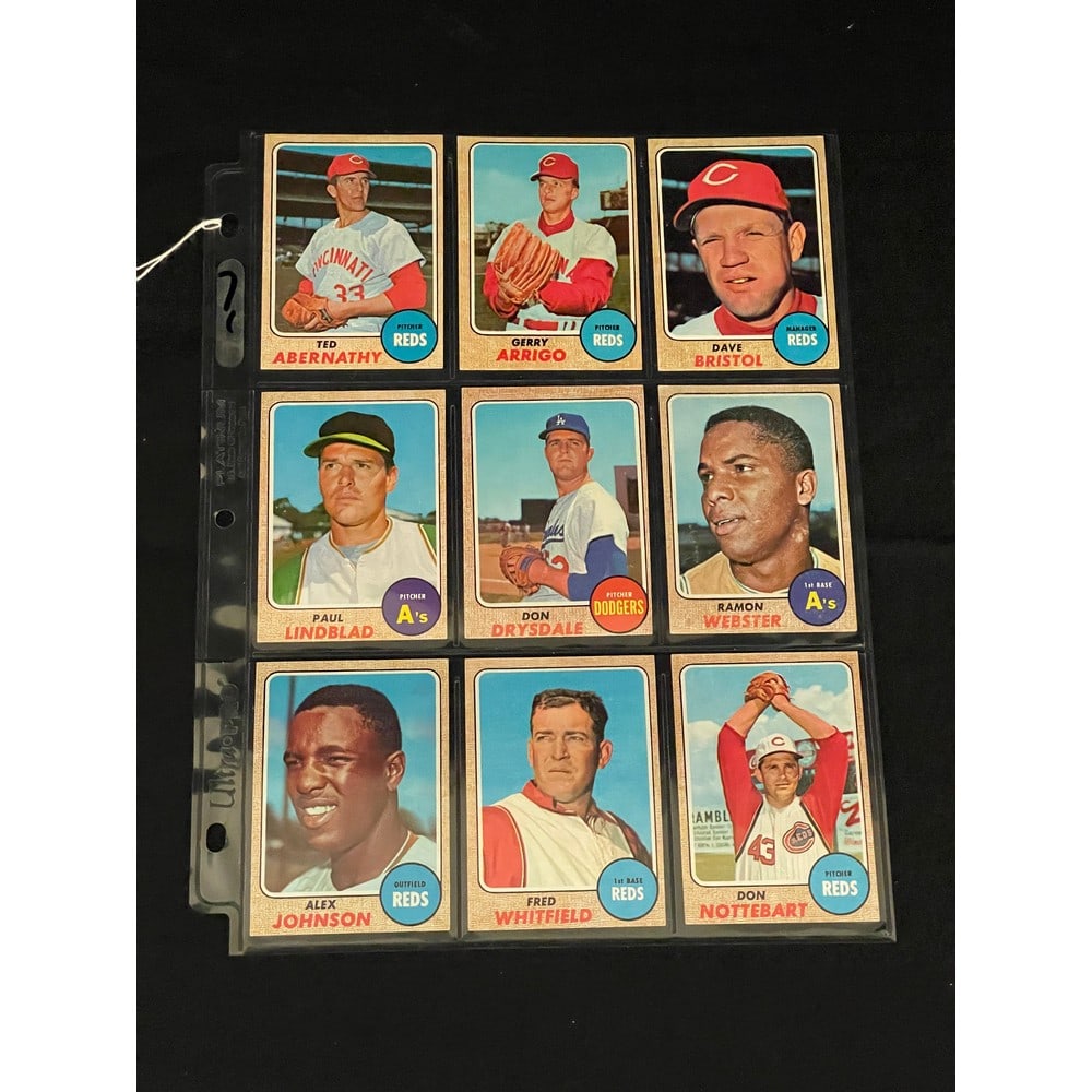 (9) 1968 Topps Baseball With Stars (1 of 2)