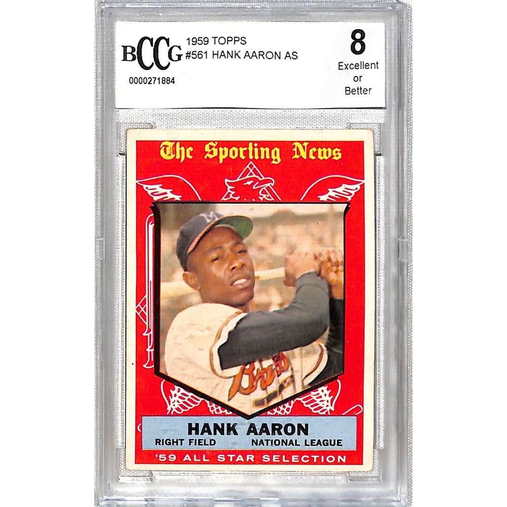 1959 Topps Hank Aaron Allstar Bccg 8 (1 of 2)