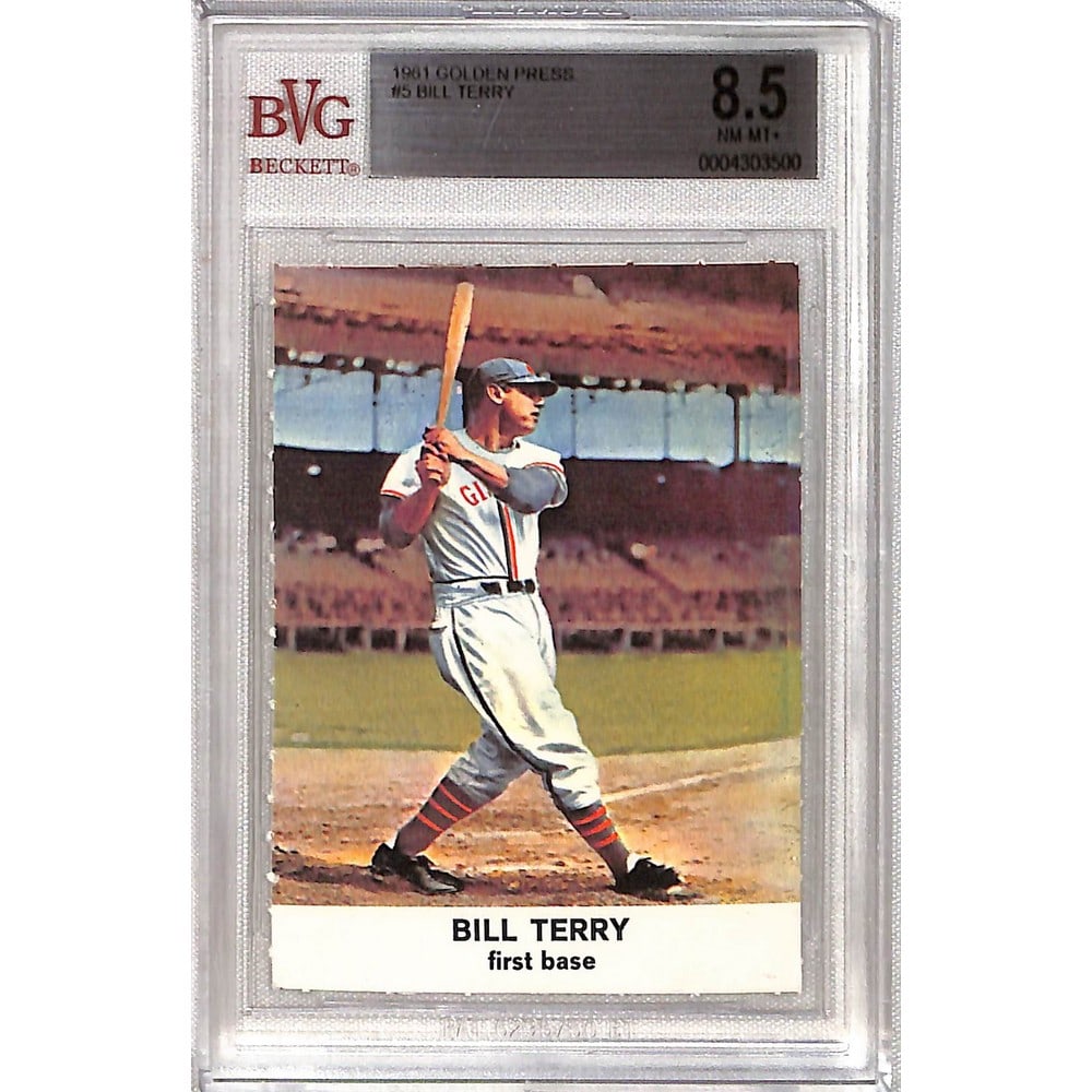 1961 Golden Press Bill Terry Set Break Bvg 8.5: 1961 Golden Press Bill Terry Set Break Bvg 8.5