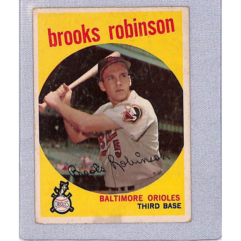 1959 Topps Brooks Robinson Light Stain Vg/ex (1 of 2)