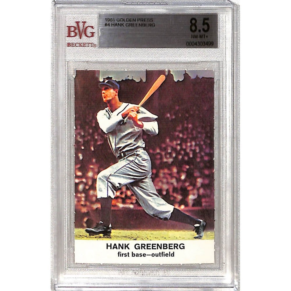 1961 Golden Press Hank Greenberg Set Break Bvg 8.5: 1961 Golden Press Hank Greenberg Set Break Bvg 8.5