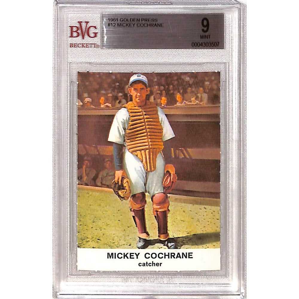 1961 Golden Press Mickey Cochrane Set Break Bvg 9: 1961 Golden Press Mickey Cochrane Set Break Bvg 9