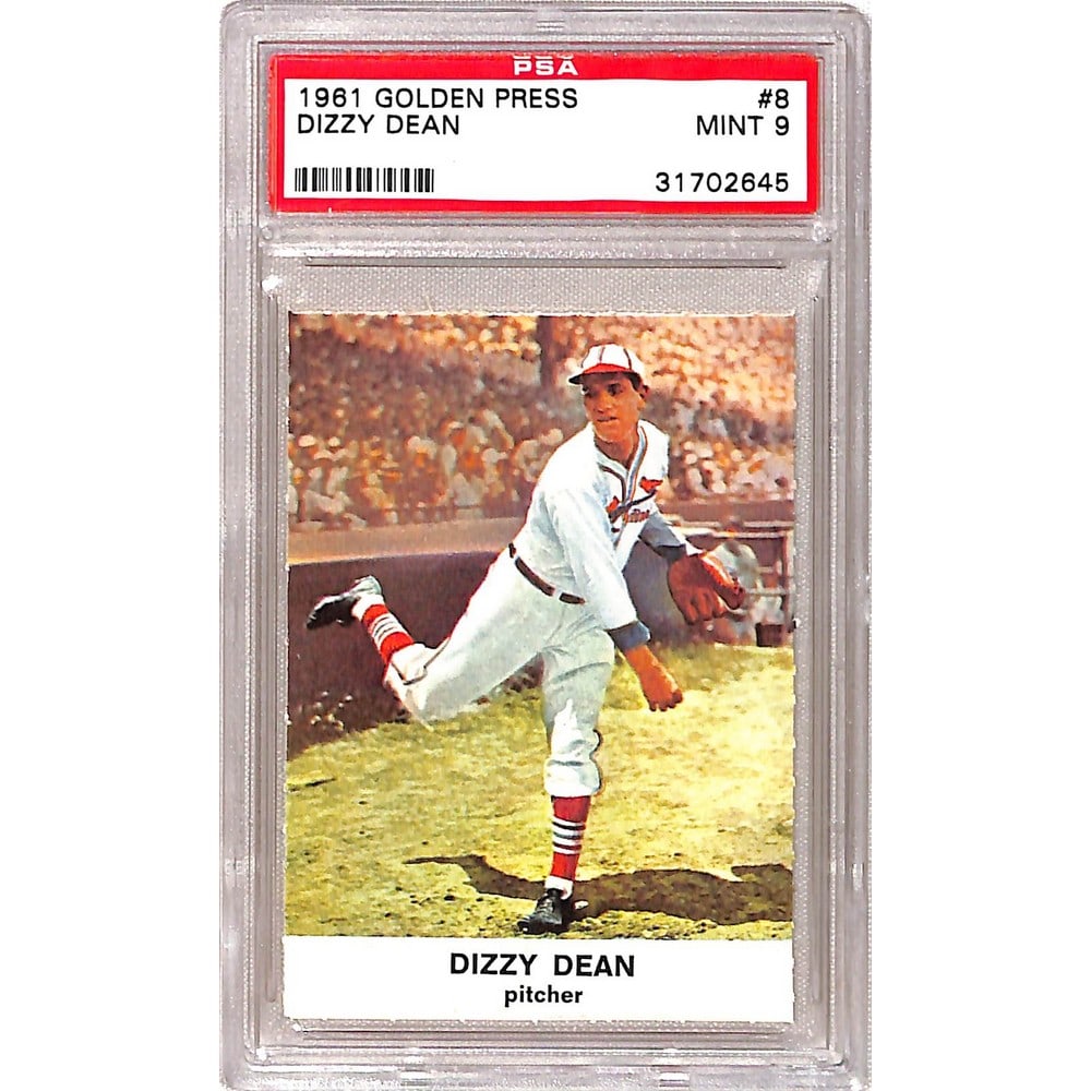 1961 Golden Press Dizzy Dean Set Break Psa 9: 1961 Golden Press Dizzy Dean Set Break Psa 9