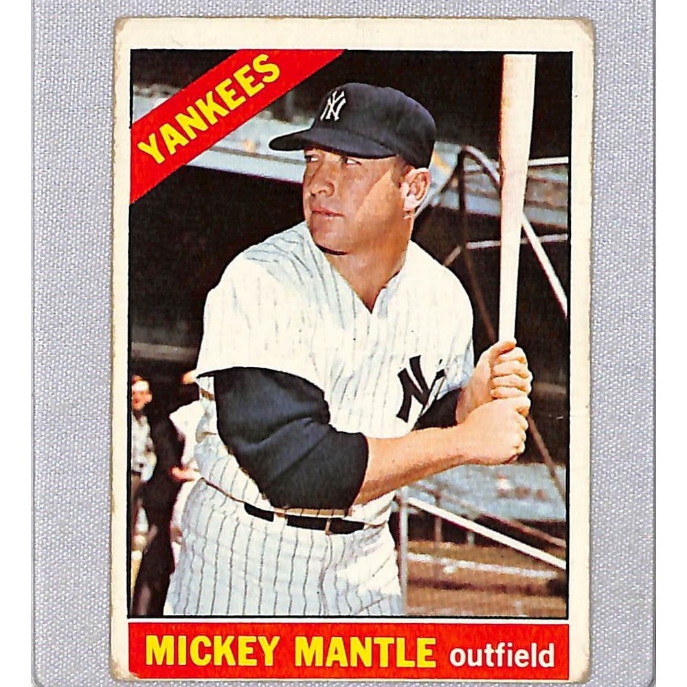 1966 Topps Mickey Mantle Wrinkle Right Edge: 1966 Topps Mickey Mantle Wrinkle Right Edge