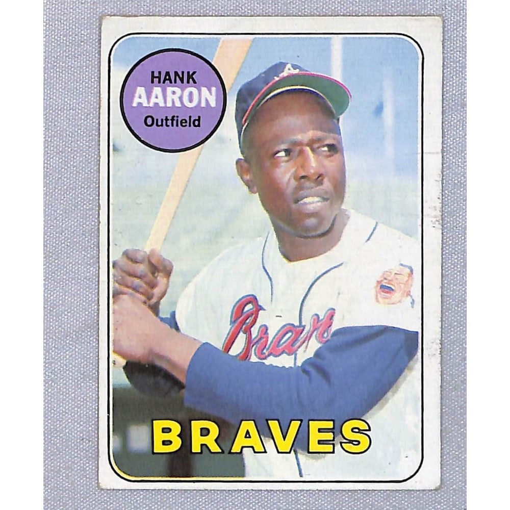 1969 Topps Hank Aaron Vg/ex Crease Free (1 of 2)