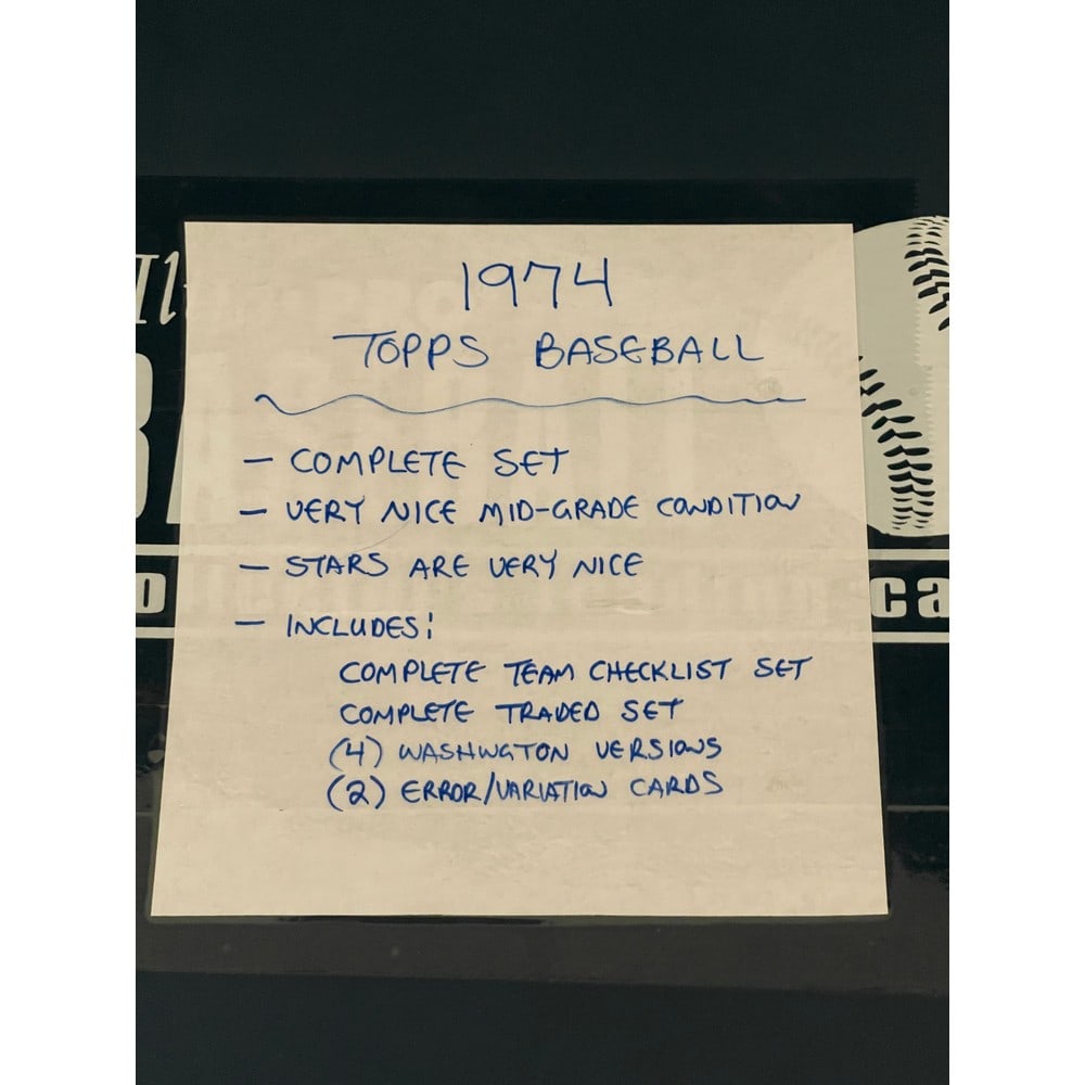 1974 Topps Baseball Complete Set (1 of 5)