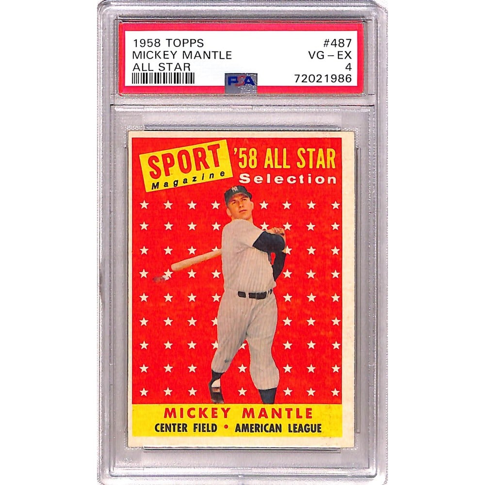 1958 Topps Mickey Mantle Allstar Psa 4 (1 of 2)