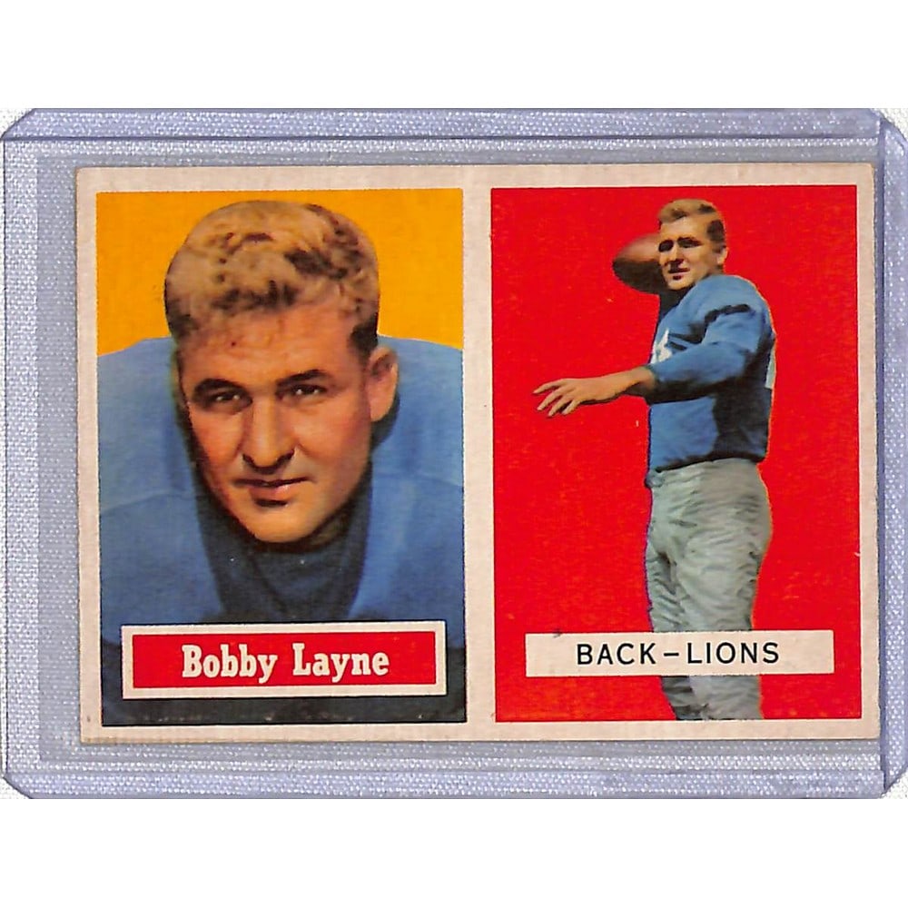 1957 Topps Bobby Layne High Grade (1 of 2)