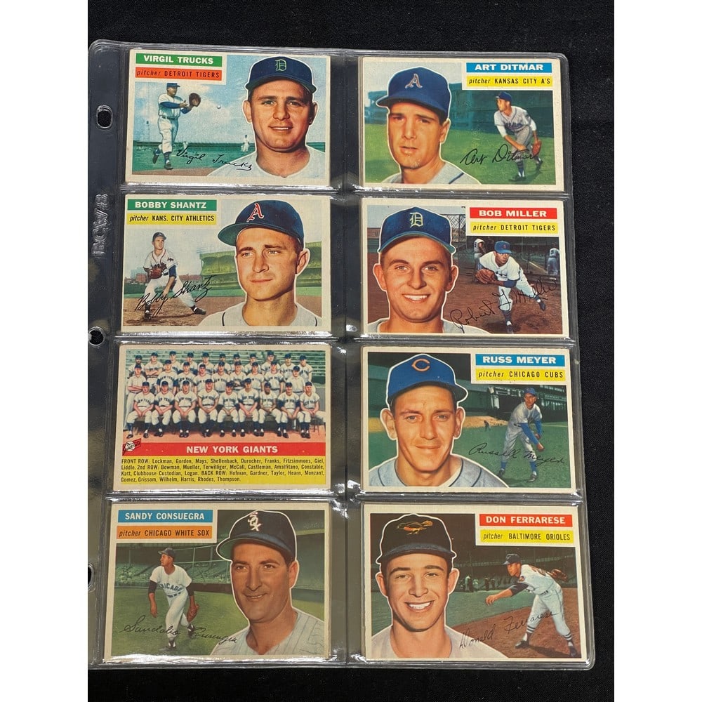 (48) 1956 Topps Baseball Cards Mixed Grade (1 of 3)
