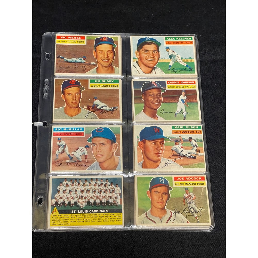 (48) 1956 Topps Baseball Cards Mixed Grade (1 of 3)