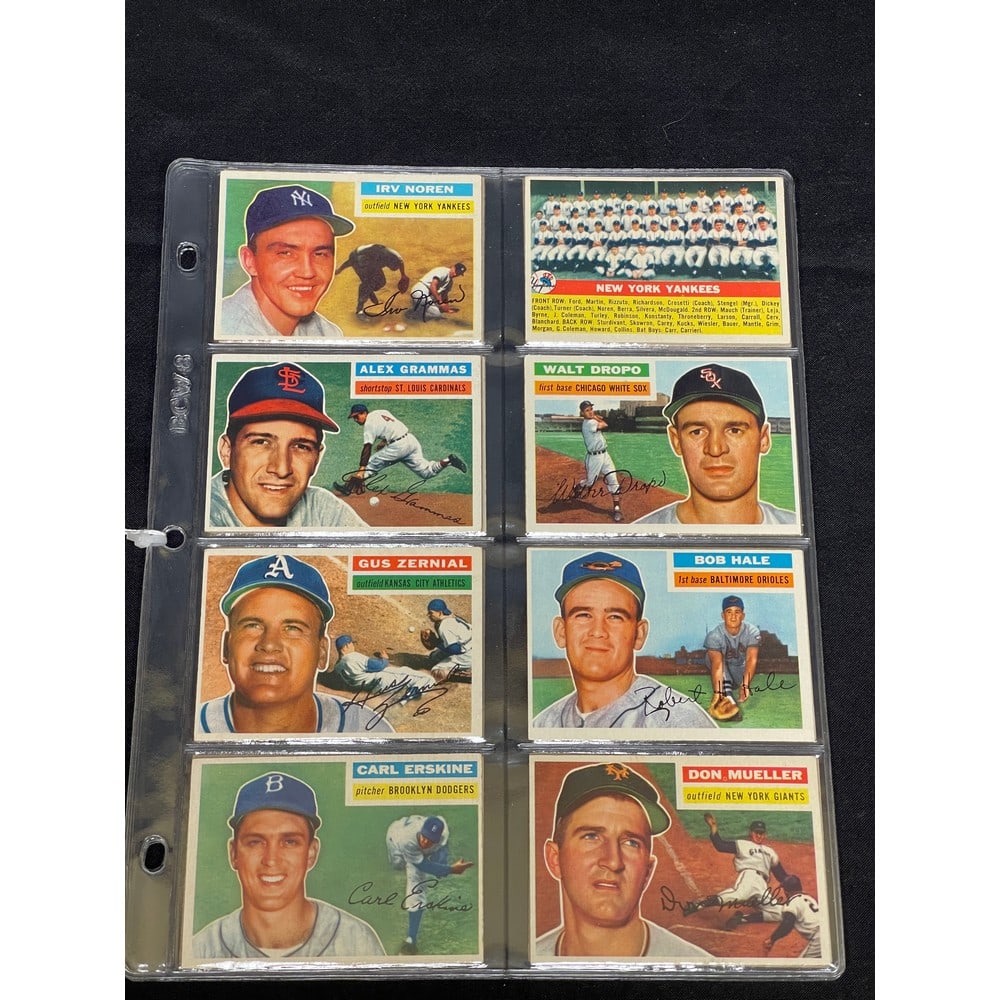 (34) 1956 Topps Baseball Cards Mixed Grade (1 of 3)