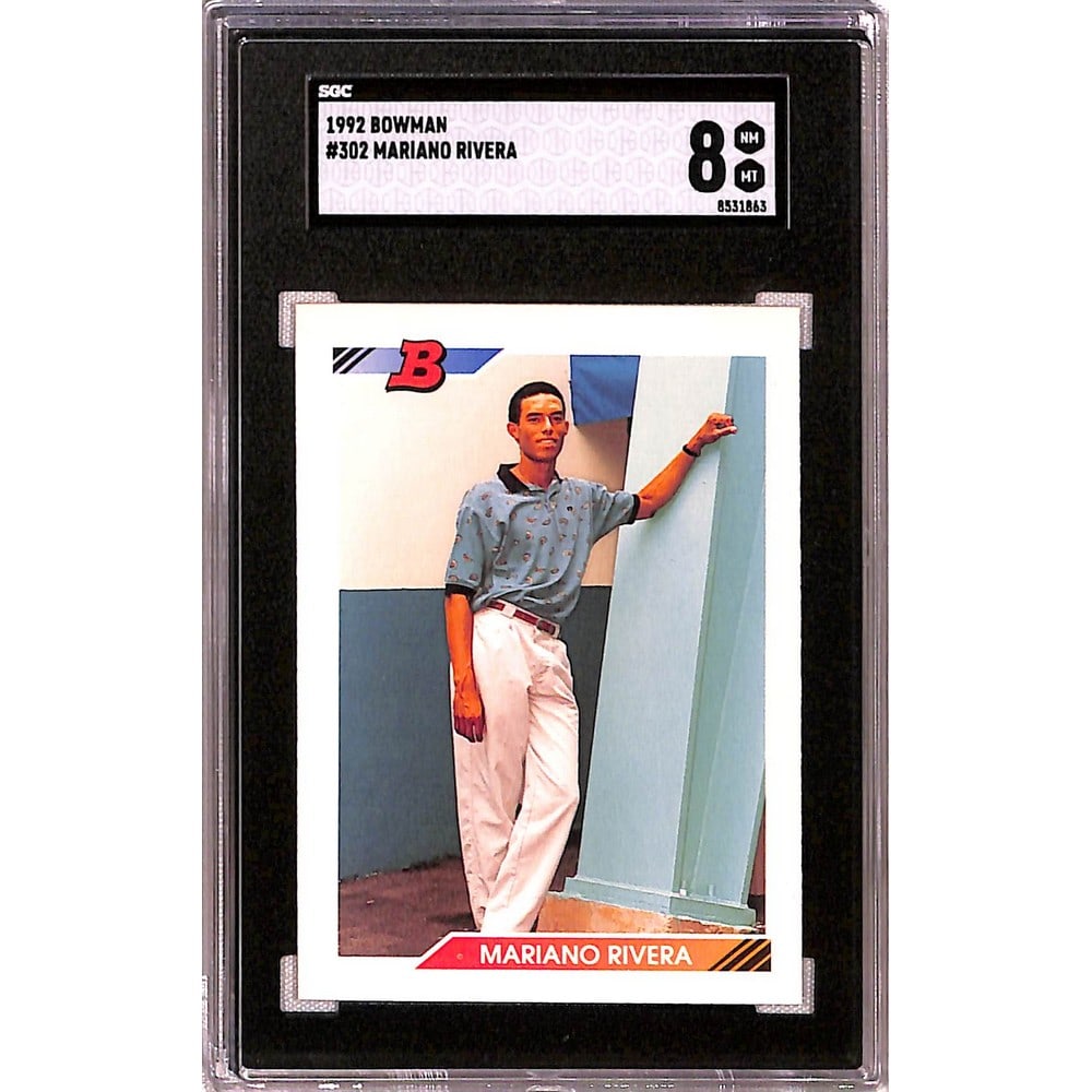 1992 Bowman Mariano Rivera Rookie Sgc 8 (1 of 2)
