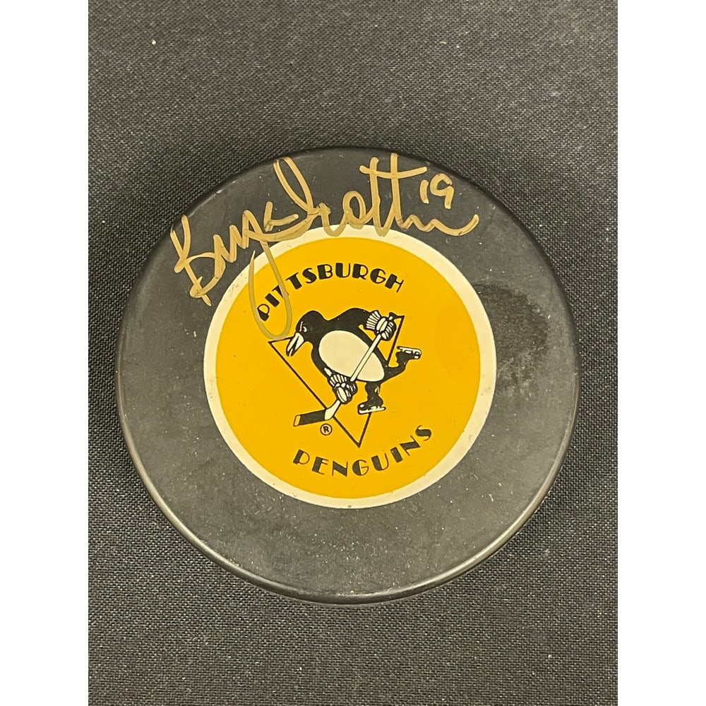 Bryan Trottier Signed Penguins Hockey Puck (1 of 2)