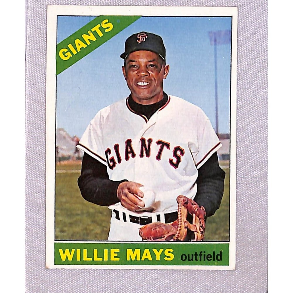 1966 Topps Willie Mays Crease Free: 1966 Topps Willie Mays Crease Free