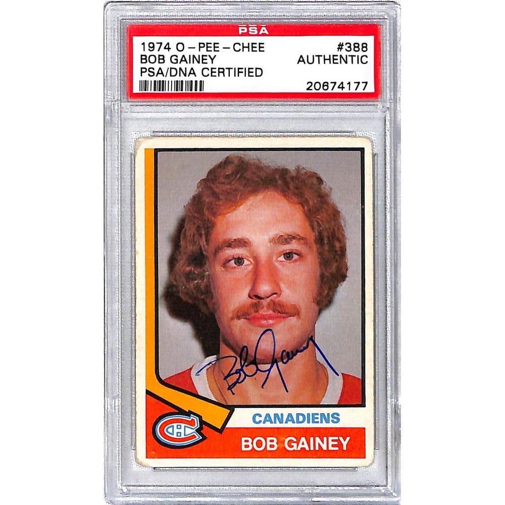 1974 Opc Bob Gainey Auto Psa Dna: 1974 Opc Bob Gainey Auto Psa Dna