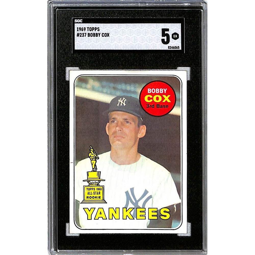 1969 Topps Bobby Cox Rookie Sgc 5: 1969 Topps Bobby Cox Rookie Sgc 5