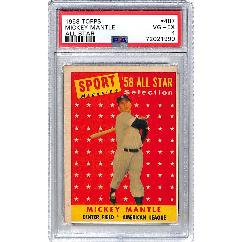 1958 Topps Mickey Mantle Allstar Psa 4 (1 of 2)