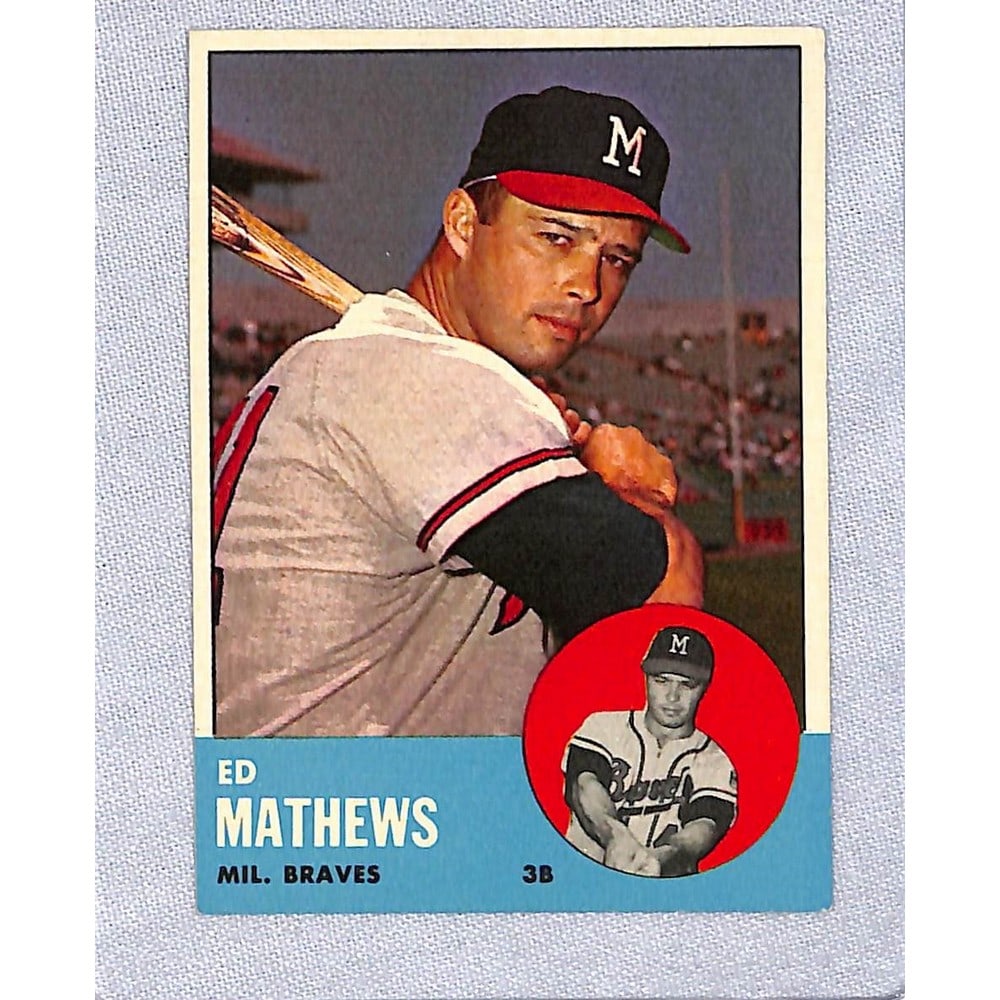 1963 Topps Crease Free Eddie Mathews (1 of 2)