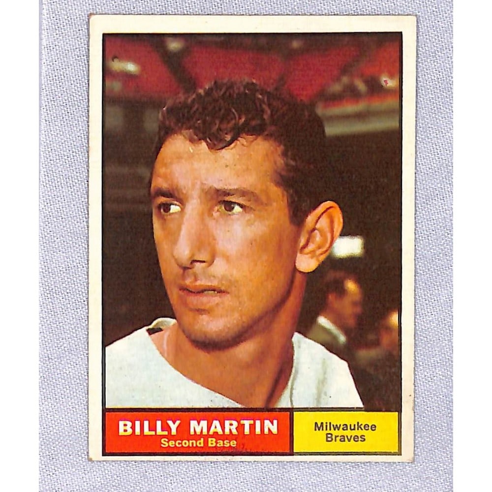 1961 Topps Baseball Crease Free Billy Martin (1 of 2)