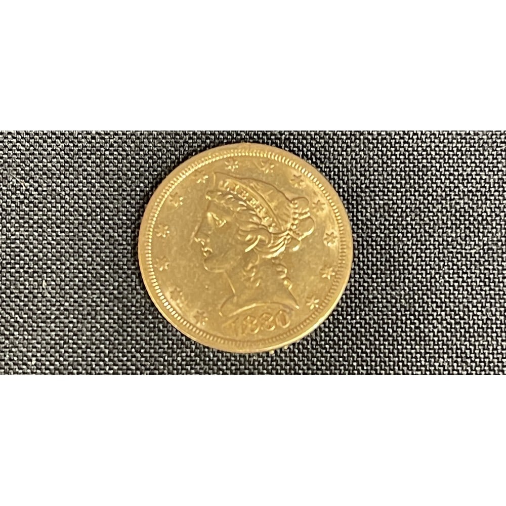 1880 Liberty $5 Gold Coin (1 of 2)