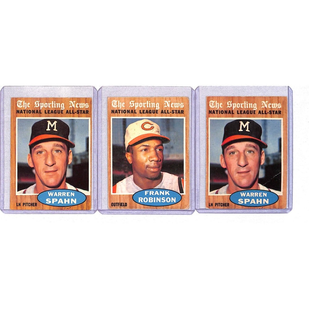 (3) 1962 Topps Baseball Allstars (1 of 2)