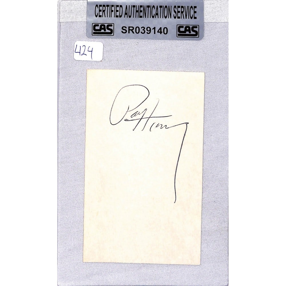 Paul Hornung Signed Index Card Cas Coa (1 of 2)