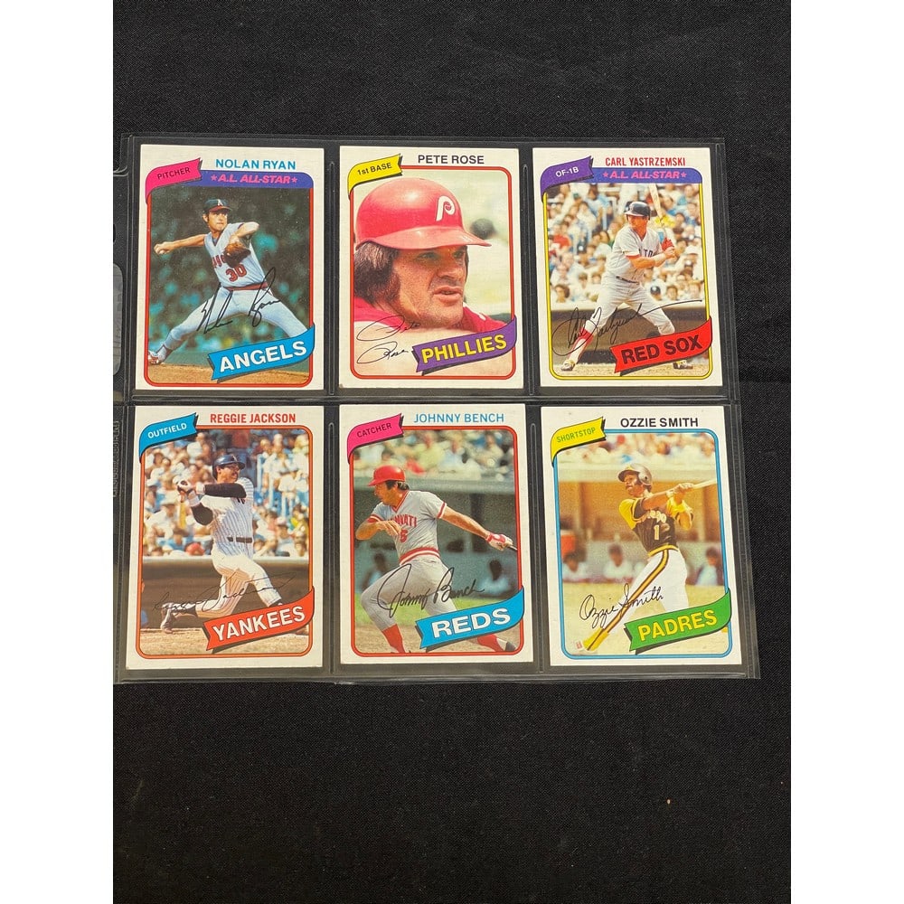 (6) 1980 Topps Baseball High Grade Stars (1 of 2)