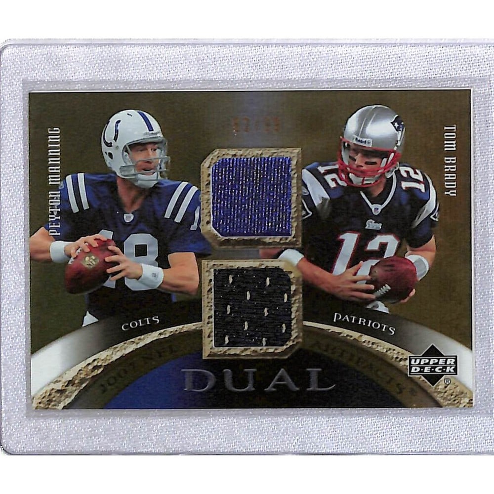 2007 Ud Tom Brady/peyton Manning Jersey Card 62/99 (1 of 2)