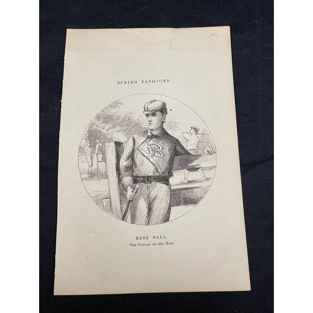 Circa 1890 Spring Fashion Baseball Ad Piece (1 of 2)