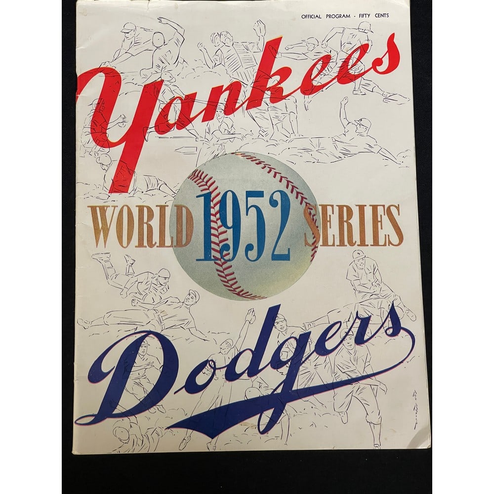 1952 Ny Yankees Vs Dodgers World Series Program (1 of 2)