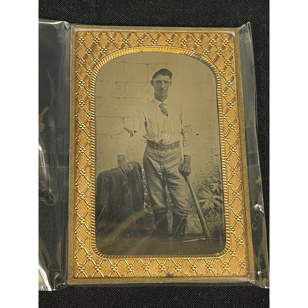Circa 1890 Baseball Tin Type 3.75 X 2.5 (1 of 3)