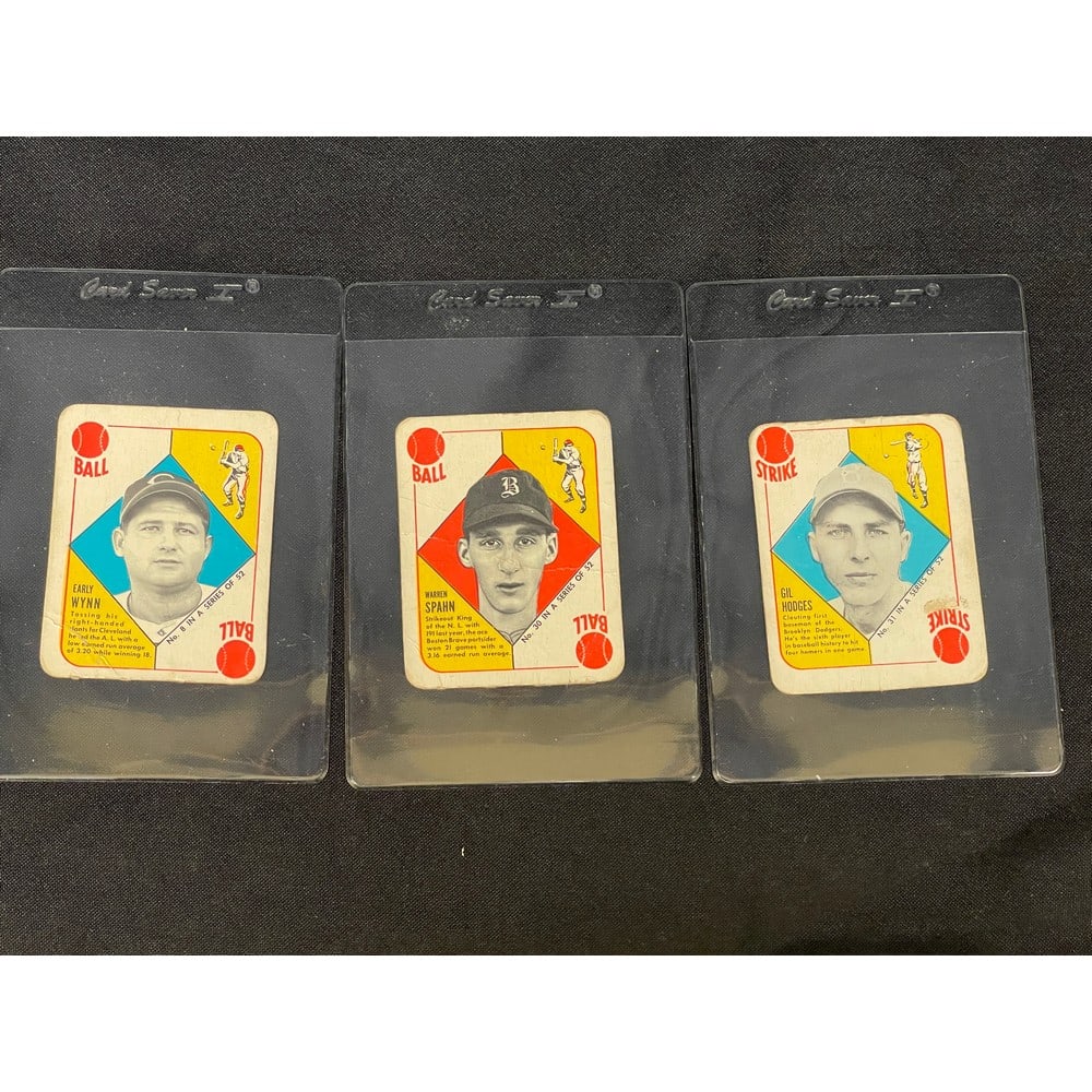 (3) 1951 Topps Baseball Red Backs (1 of 2)