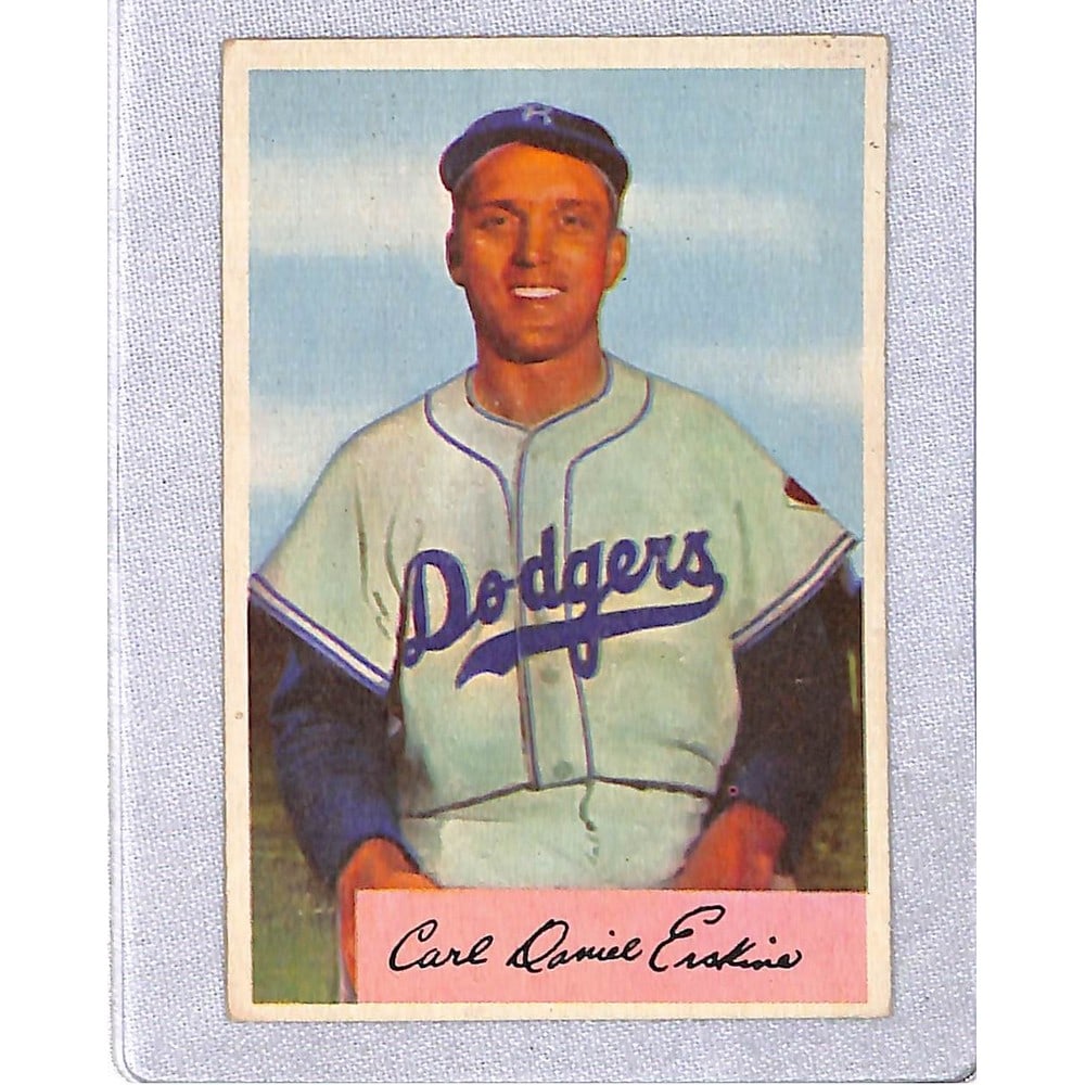 1954 Bowman Baseball Carl Erskine (1 of 2)