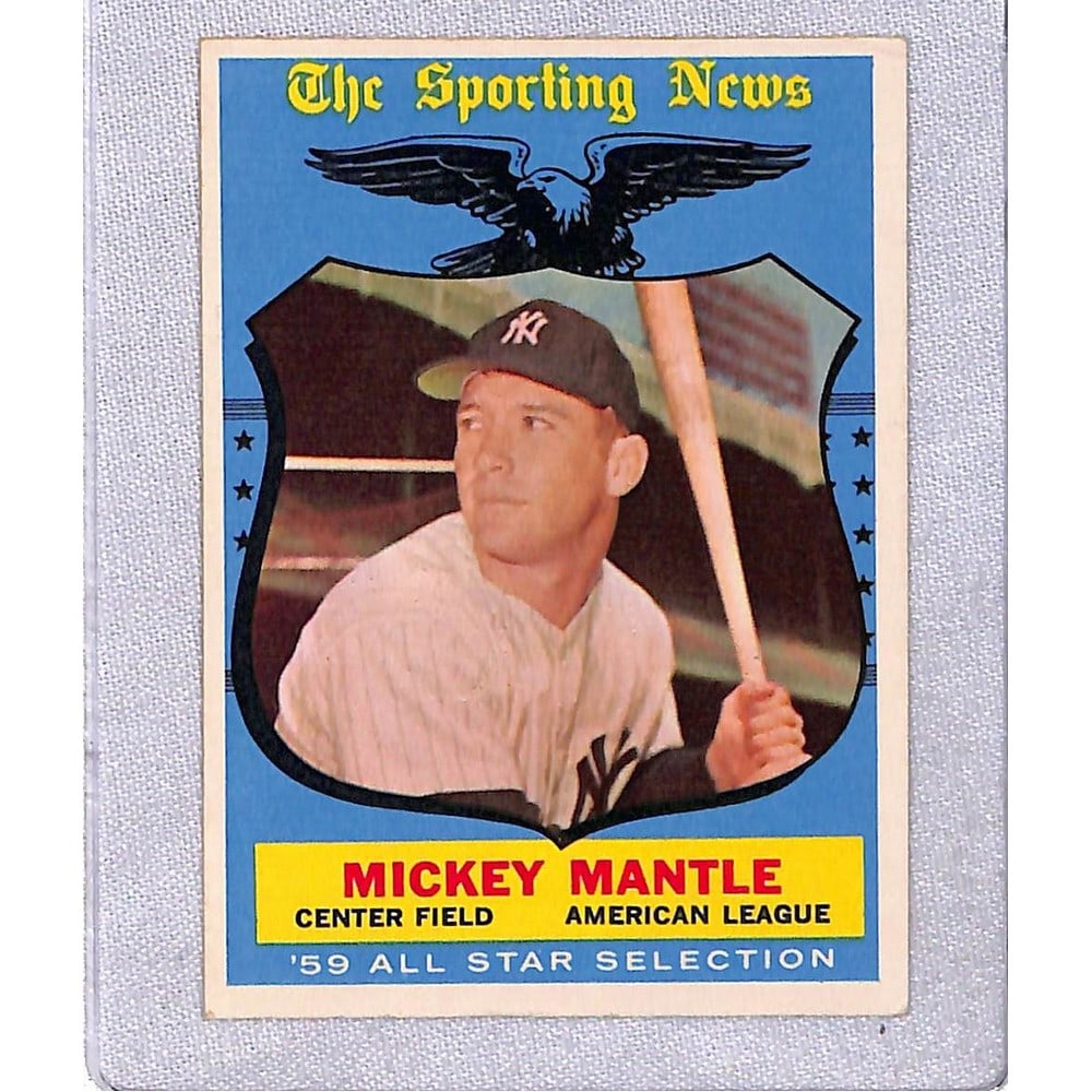 1959 Topps Mickey Mantle Allstar Nice Shape (1 of 2)