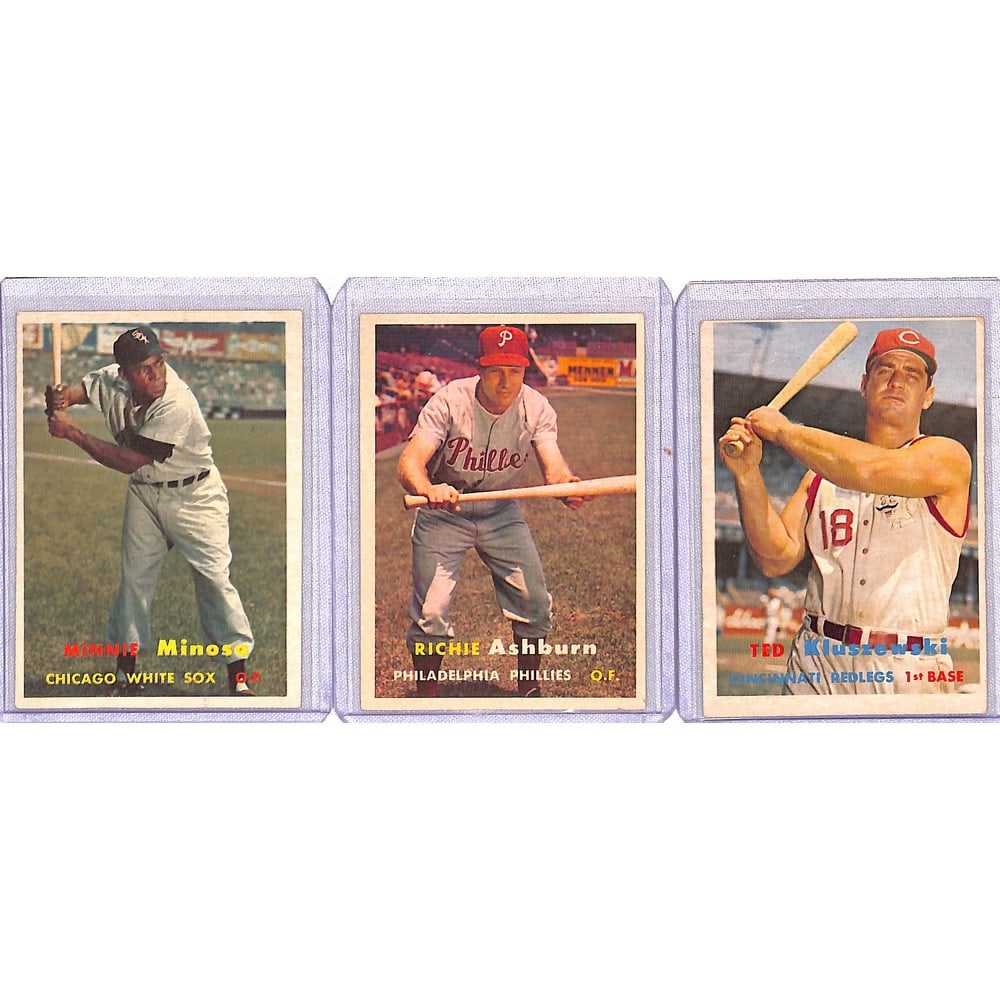 (3) 1957 Topps Baseball Stars/hof (1 of 2)