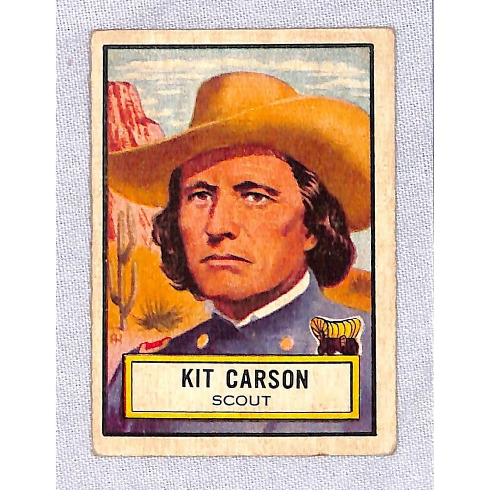 Mid Grade1952 Topps Look N See Kit Carson: Mid Grade1952 Topps Look N See Kit Carson Marks Are On Case Not The Card